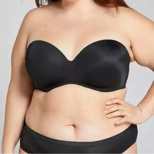 CACIQUE BOOST MULTI-WAY OR STRAPLESS BLACK BRA 42H